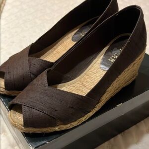 Lauren Ralph Lauren Cecilia Dark Brown Wedge Shoes